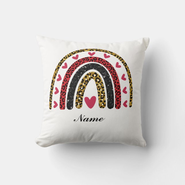 Editable Valentine Coussin : L'arc en ciel de l'am (Recto)
