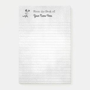 Editable Vintage Cool Top Hat Cat Lined Sticky Post-it Notes