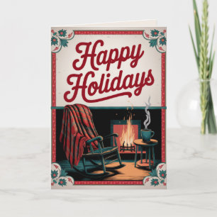 EDITABLE Vintage Xmas Christmas Card