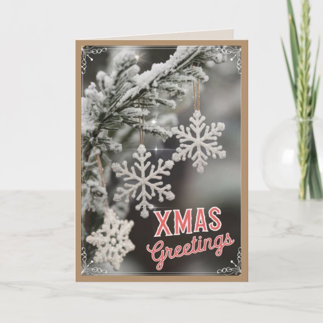EDITABLE Vintage Xmas Christmas Card (Front)