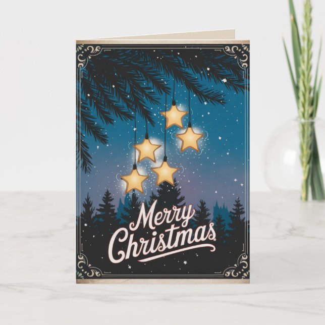 EDITABLE Vintage Xmas Christmas Card (Front)