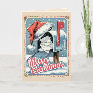 EDITABLE Vintage Xmas Four-Page Christmas Card