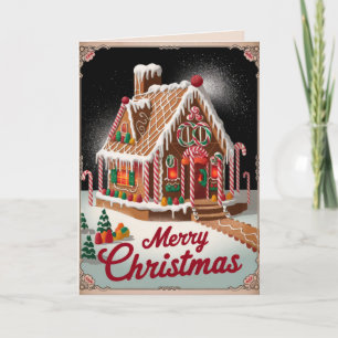 EDITABLE Vintage Xmas Four-Page Christmas Card