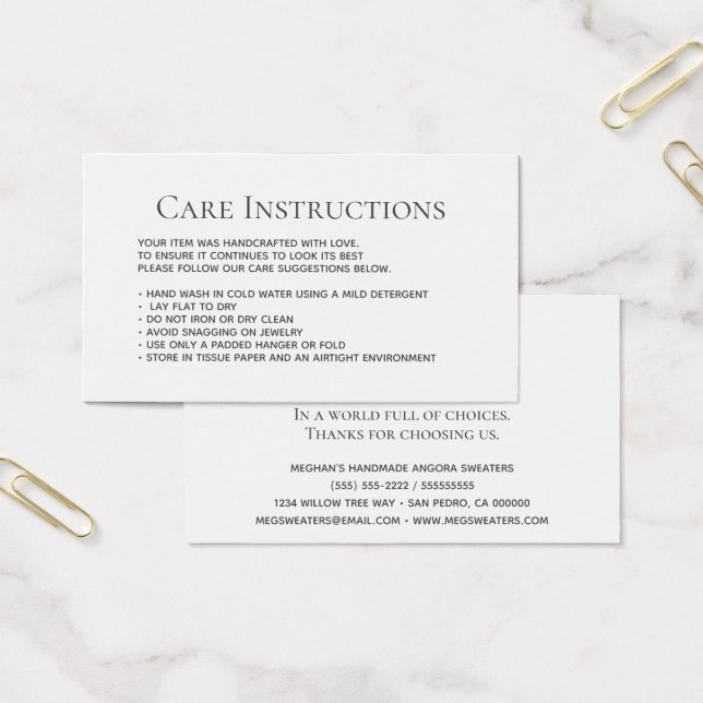 Editable Washing Care clothing packaging (Office)
