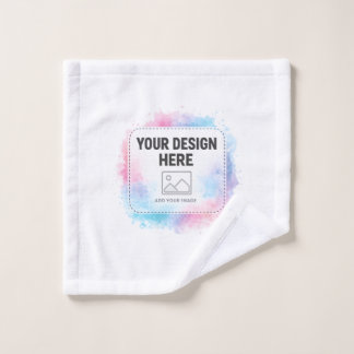 Editable Watercolor Design Template – Your Design Wash Cloth