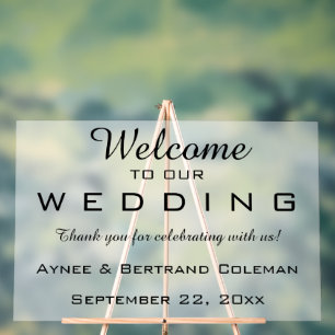 Editable Welcome  Acrylic Sign