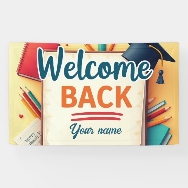 Editable Welcome Back to School Banner (Horizontal)