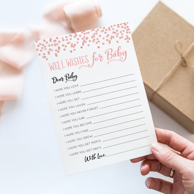 Editable Well Wishes for Baby Shower Party Card (Creator Uploaded)