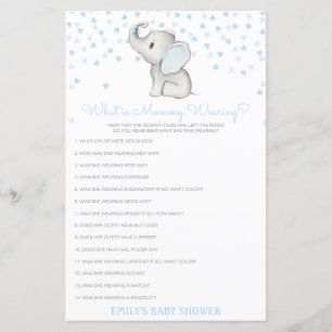 Editable What is Mommy Wearing Baby Shower Game