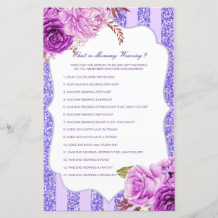 Editable What is Mommy Wearing Baby Shower Game