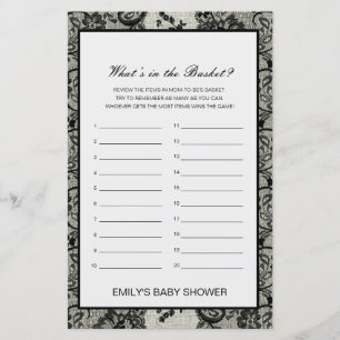 Editable What's in the Basket Baby Shower Game
