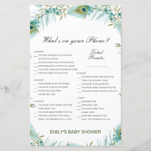 Editable What's on your Phone Baby Shower Game