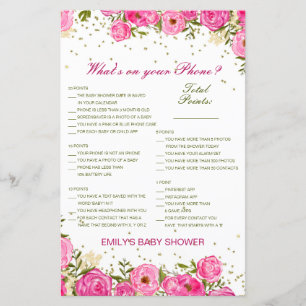 Editable What's on your Phone Baby Shower Game