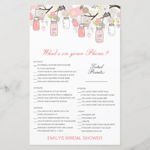 Editable What's on your Phone Bridal Shower Game