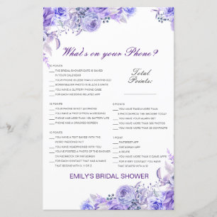 Editable What's on your Phone Bridal Shower Game