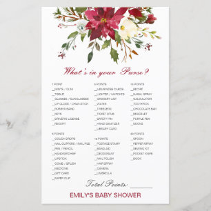 Editable What's on your Purse Bridal, Baby Shower