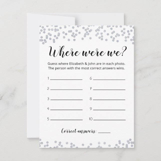 Editable Where Are We Fête des mariées carte de je (Devant)