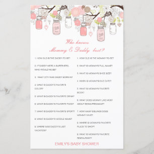 Editable Who Knows Mommy and Daddy Best