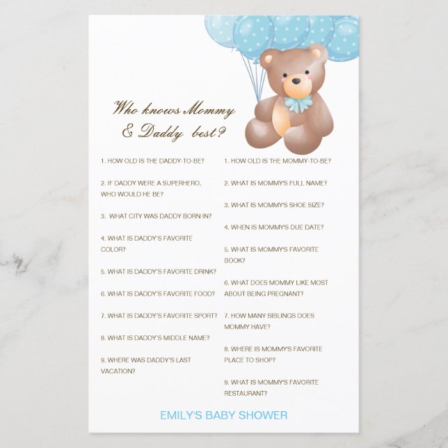 Editable Who Knows Mommy and Daddy Best (Front)