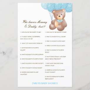 Editable Who Knows Mommy and Daddy Best