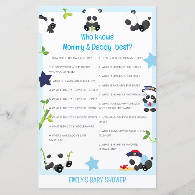 Editable Who Knows Mommy and Daddy Best (Front)