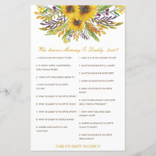 Editable Who Knows Mommy and Daddy Best