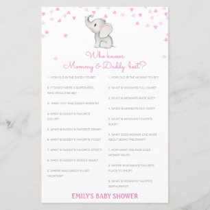 Editable Who Knows Mommy and Daddy Best