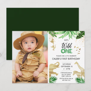 Editable Wild One Birthday  Invitation
