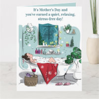 Editable Woman Having a Relaxing Bubble Bath