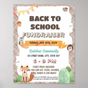 Editable woodland meet the teacher template poster