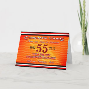 (Editable Years) Happy Birthday T&T Independence Card