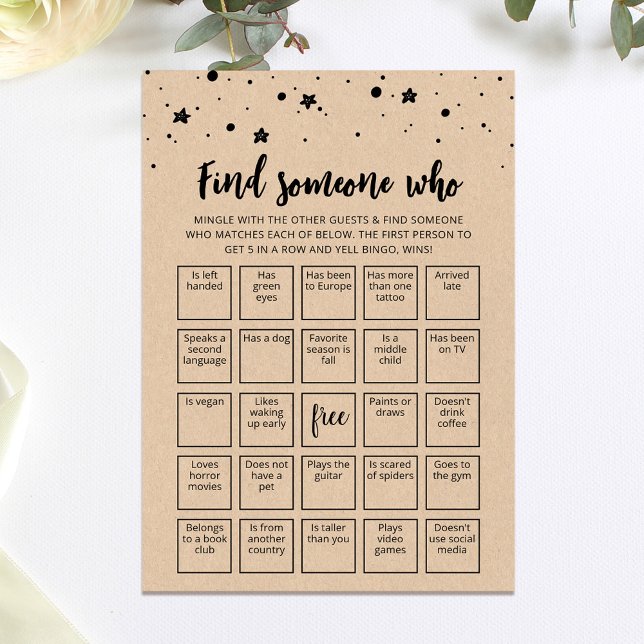 Editer Trouver Quelqu'Un Qui Joue Carte De Jeu De  (Créateur téléchargé)