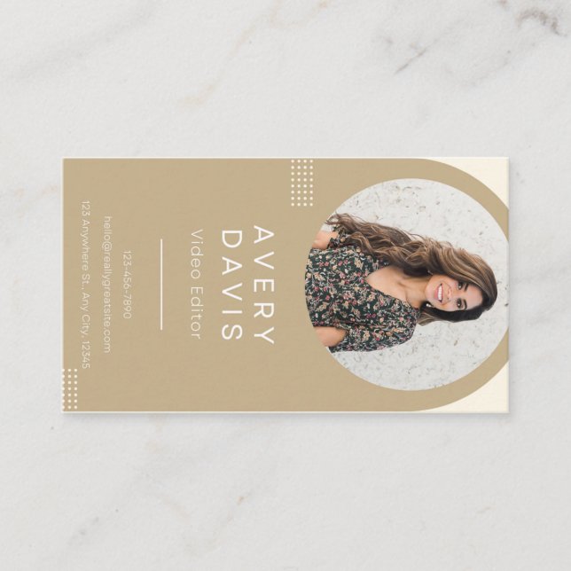 Éditeur vidéo carte de visite (Devant)