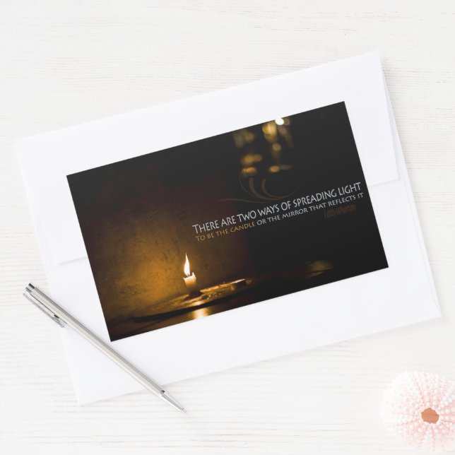 Edith Wharton Inspirational Quote "Light" Sticker (Envelope)