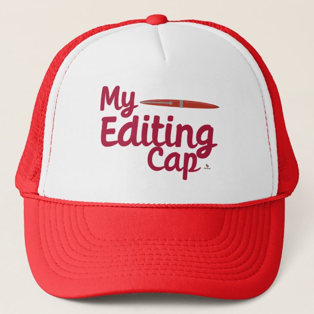 Editing Process Fun Author Logo Design Trucker Hat (Front)