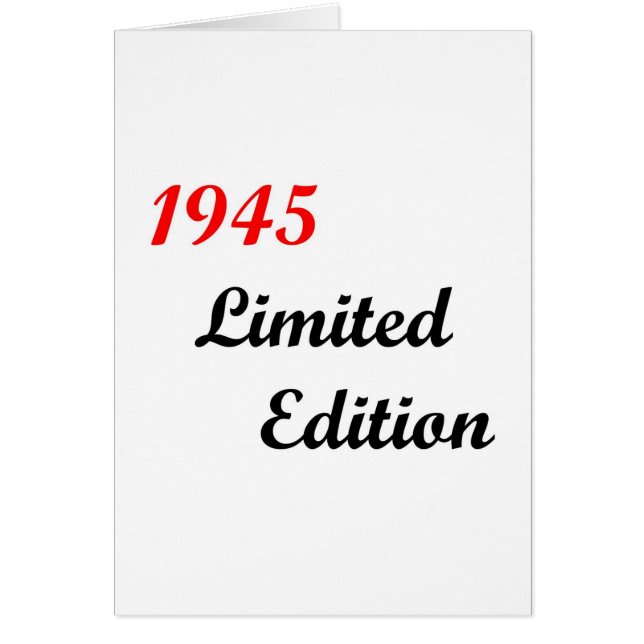 Édition 1945 limitée (Devant)