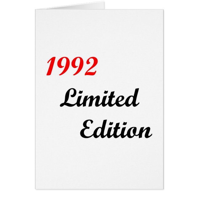 Édition 1992 limitée (Devant)