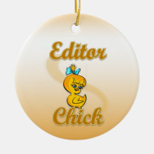 Editor Chick Ceramic Ornament