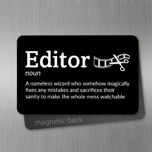 Editor Definition - Film Crew 4" x 6" Flex Magnet