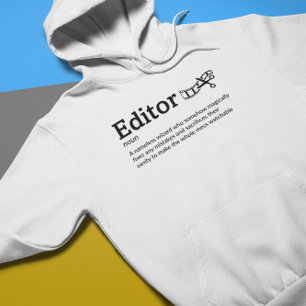 Editor Defintion Light Mode - Film/Video Editor Hoodie