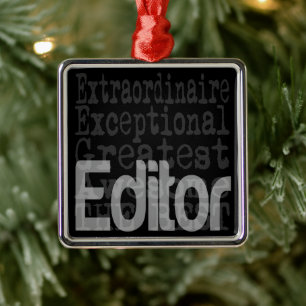Editor Extraordinaire Metal Ornament