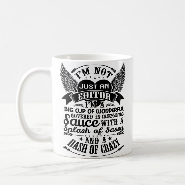 Editor Mug Coffee Cup Funny Gifts For Women Men (Left)