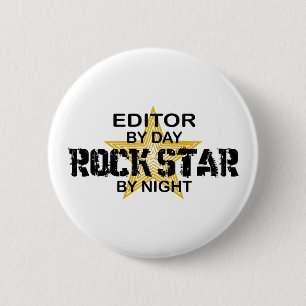 Editor Rock Star by Night 2 Inch Round Button
