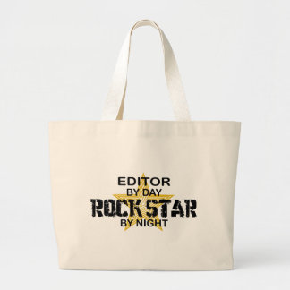 Editor Rock Star by Night Large Tote Bag