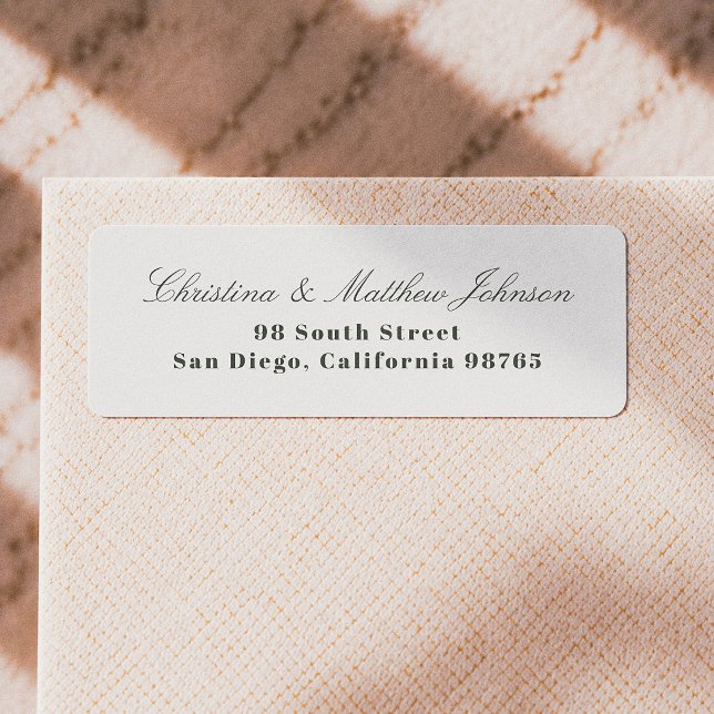 Editorial Elegant Script Newlywed Return Address (Creator Uploaded)