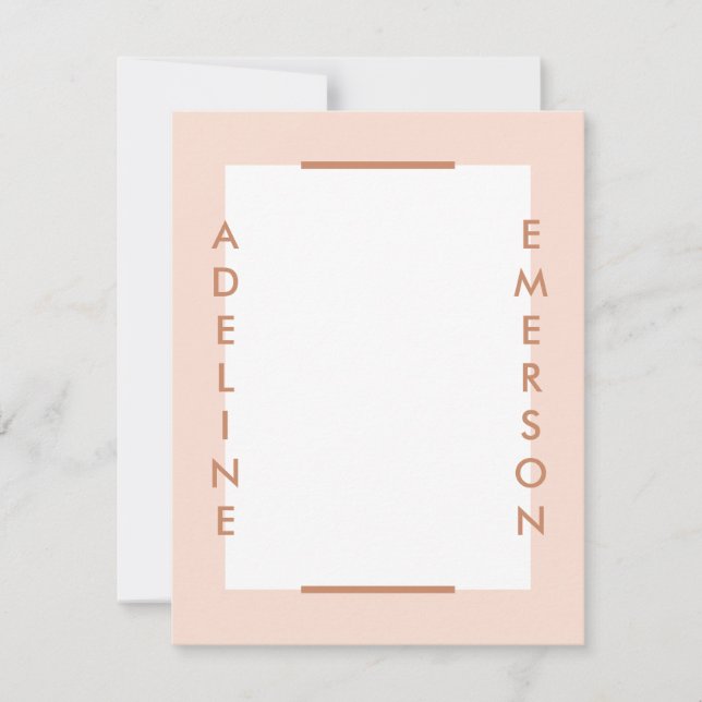 Editorial Modern Typography Stationery - Peach (Front)