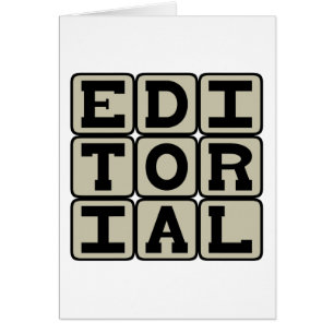 Editorial, Newspaper Item