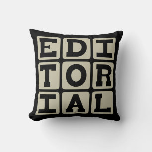 Editorial, Newspaper Item Throw Pillow
