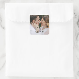 Editorial Photo Modern Wedding Square Sticker