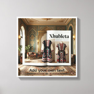Editorial Style Balkan Fashion and Art Statement P Canvas Print